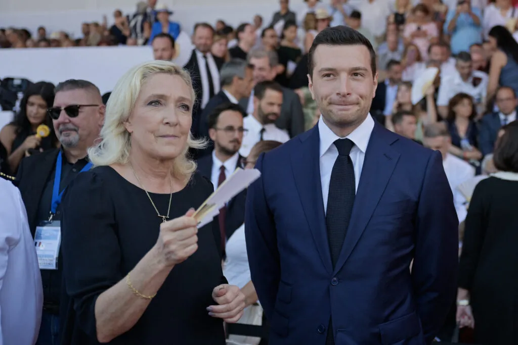 Marine Le Pen and Jordan Bardella in Nice
